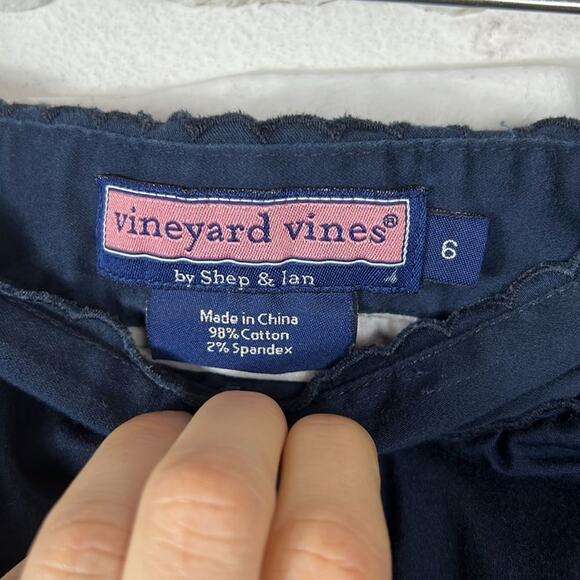 Vineyard Vines navy blue scalloped skirt size 6 - Picture 7 of 11